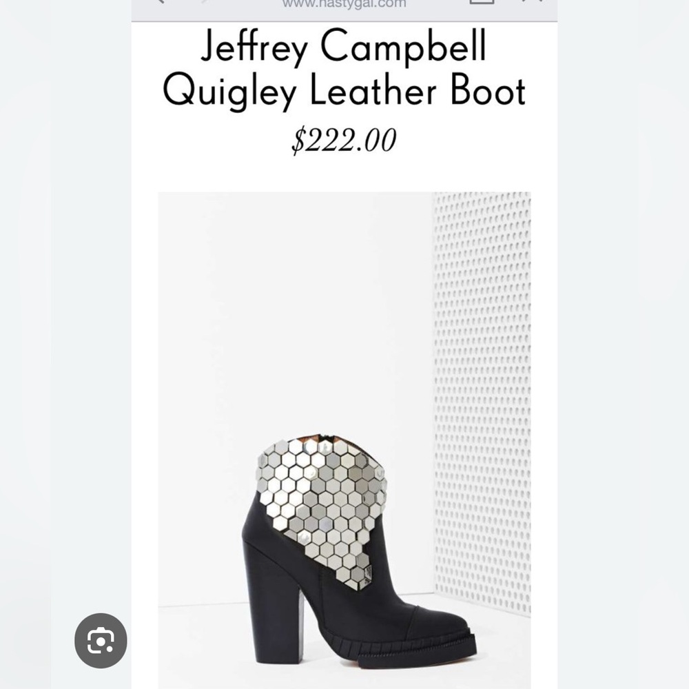 Jeffrey Campbell. Quigley leather Black studded boots. Size US 7. - Picture 6 of 6
